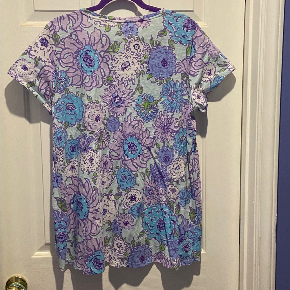 Lilly Pulitzer Etta Scoop Neck Tee - XXL- NWOT- Multi Let It Gogh - Picture 5 of 7